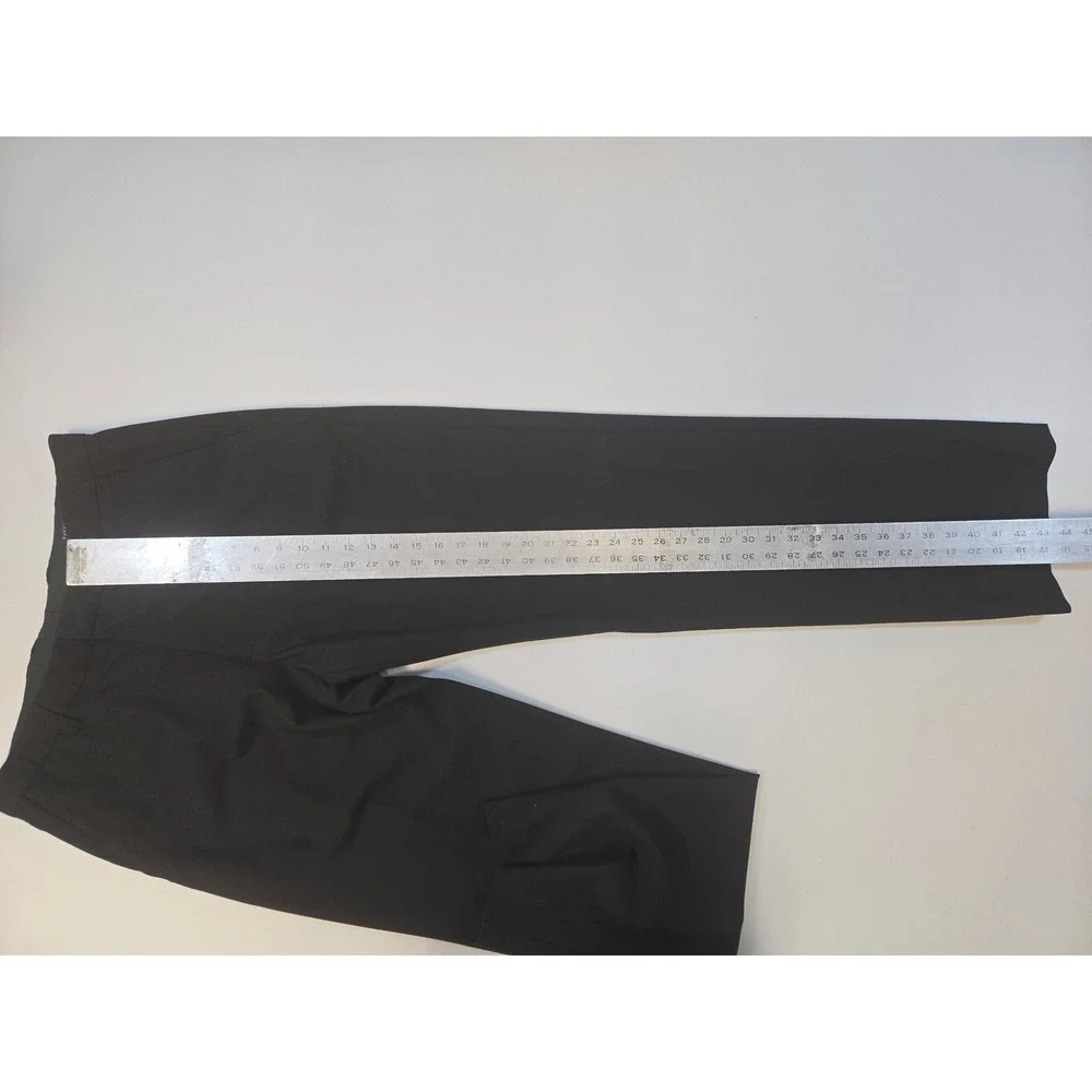 Banana‎ Republic Dawson Men 33x34 Black Wool Lycra Blend Straight Dress Pants